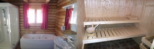 Blockhaus Luxus Bad Sauna